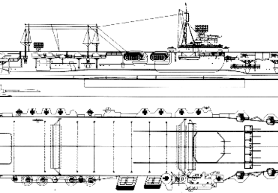 Авианосец IJN Unryu 1943 [Aircraft Carrier] - чертежи, габариты, рисунки